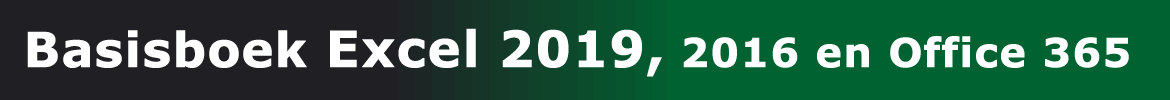 Basisboek Excel 2019, 2016 en Office 365