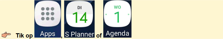 De agenda S Planner