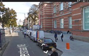 De route bekijken met Google Street View