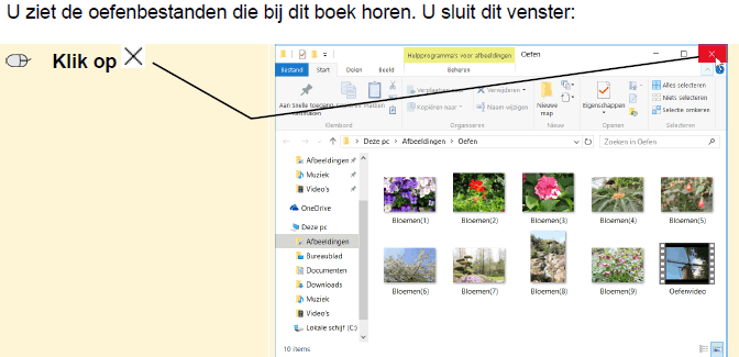 U ziet de oefenbestanden die bij dit boek horen