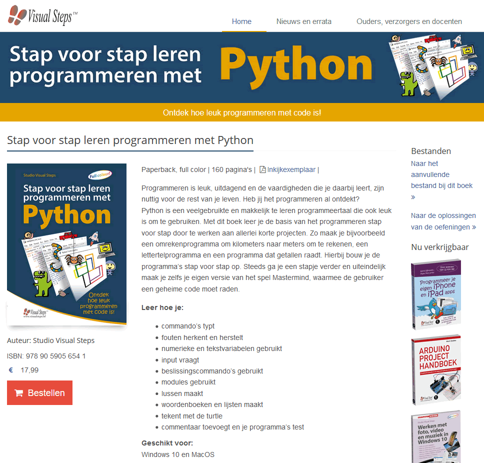 Stap voor stap leren programmeren met Python